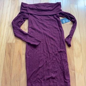 Express long sleeve cozy red dress size S NWT